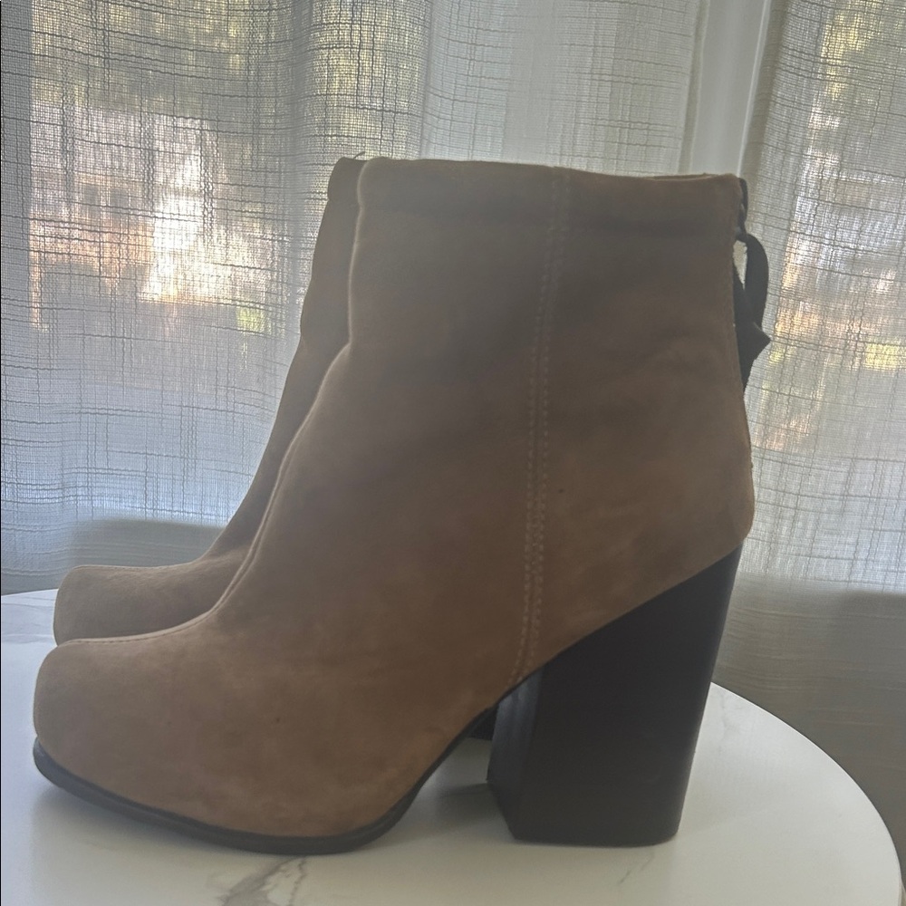 Jeffrey Campbell Tan Suede Ankle Booties